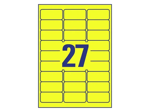 Avery Zweckform Ultra sterk etiket L6105-20 63.5x29.6mm Geel 540 stuks