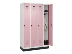 locker,HxBxD 1950x1200x500mm,4vak,vak B 300mm,draaigrendel,sokkel