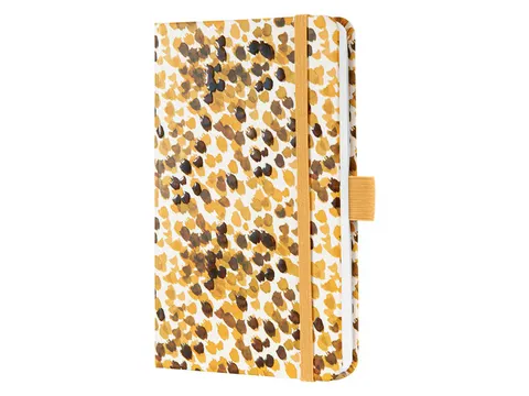 Notitieboek Jolie Beauty A6 hardcover gelinieerd gele druppels 174 blz