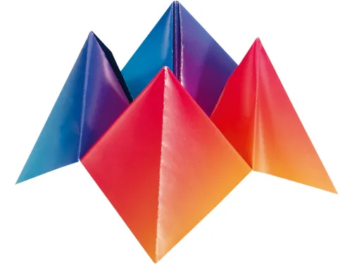 Vouwblaadjes Folia 100gr 15x15cm 100 vel regenboog