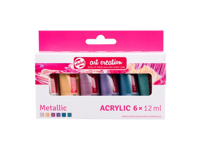 Acrylverf Talens Art Creation Metallic 12ml set à 6 kleuren