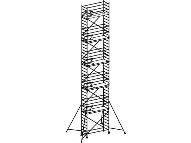 rolsteiger,reik H 12,4m,steiger H 11,64m,5platform(s),m. luik