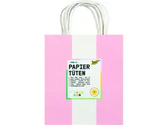 Tas met handvat Folia kraftpapier 110gr 18x21x8cm set à 7 kleuren