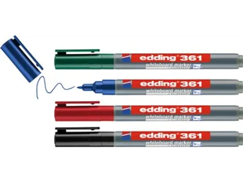 whiteboard marker E-361 assorti kleuren, blister van 4 stuks