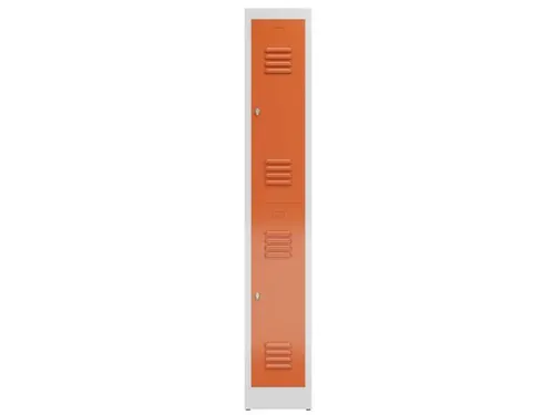 Dubbeldekse garderobekast 1800x310x500mm 2vak B300mm RAL7035 RAL3000