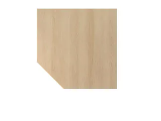 koppelelement voor bureau,BxD 1200x1200mm,blad eiken,hoekig - 1