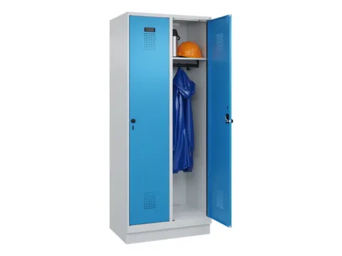 locker,HxBxD 1950x800x500mm,2vak,vak B 400mm,draaigrendel,sokkel