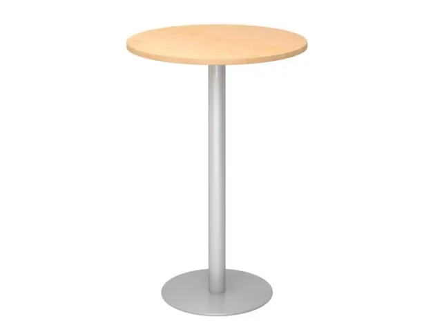 table haute,HxØ 1116x800mm,rond,pied à disque argent,tube rond