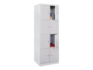 lockerkast,HxBxD 1800x600x500mm,2x4vakken,RAL7035,front RAL7035 - 2