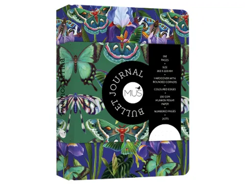 Bullet Journal MUS A5+ Vlinder 192 pagina's