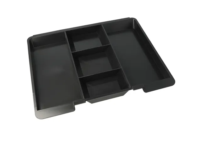 Coffret à monnaie Westcott 200x161x90mm noir, insert en plastique ave