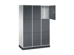 grootvolume-lockersysteem,RAL 7035/RAL 7021,HxBxD 1950x1220x500mm