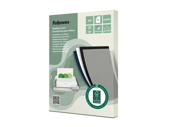 Voorblad Fellowes A4 FSC translucent papier 150gram 50vel