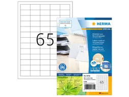HERMA 10725 Etiketten gerecycled papier A4 38,1x21,2mm Wit 5200 stuks