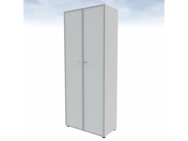 Vitrinekast Hxbxd 2140x860x450mm 5 Oh Wit