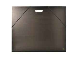 Tekenmap Kraft zwart handv/elast 59x72cm - 1