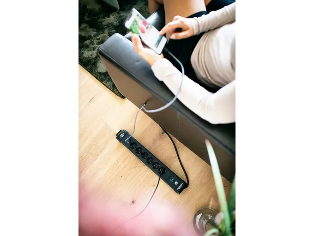 Stekkerdoos Brennenstuhl Premium 6 voudig inclusief 2 USB 3 m zwart