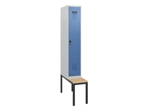 locker met bank,HxBxD 1950x300x815mm,1vak,vak B 300mm,draaigrendel