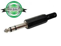 Mannelijke 6.35mm Stereo Jack - Plastic Zwart