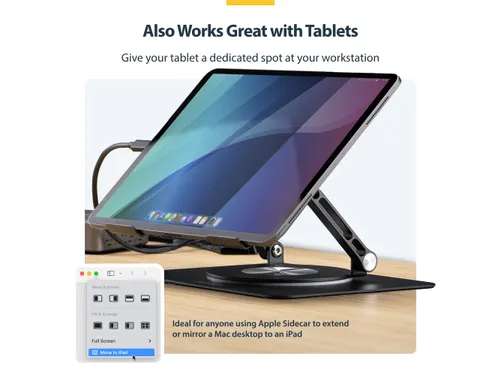 Draaibare Laptopstandaard Zilver tot 5kg Laptops