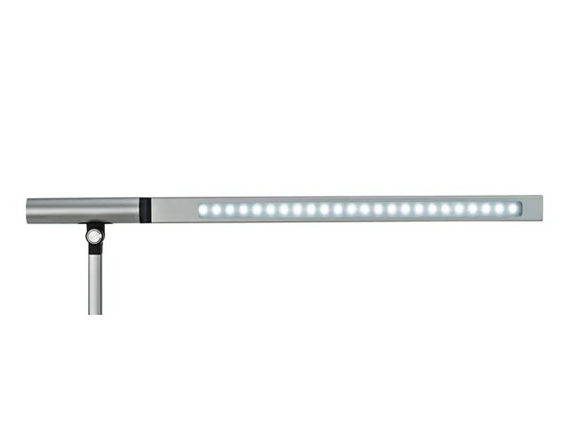 Bureaulamp MAULrubia zilvergrijs USB-poort dimbaar