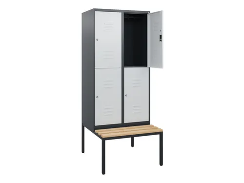 Dubbeldekse dekenkist,HxBxD 1950x800x815mm,2x2vak.,vak B 400mm