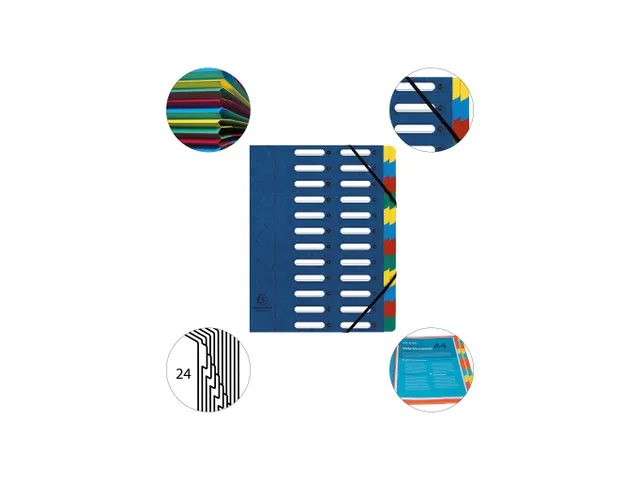 Sorteermap Harmonika vensters 24vak bl.