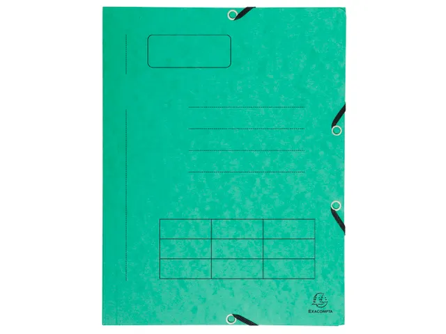 Elastomap bedrukt 3 kleppen glanskarton 355gm² A4 Assorti