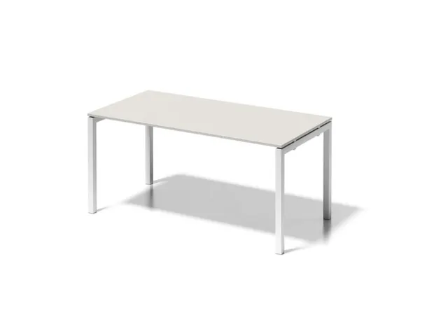 bureau HxBxD 740x1600x800mm blad grijswit 4-voeten verkeerswit