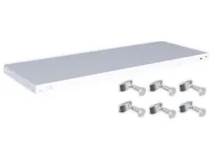 legbord,v. magazijnstelling,BxD 1000x400mm,vakl. 125kg,staal,RAL7035