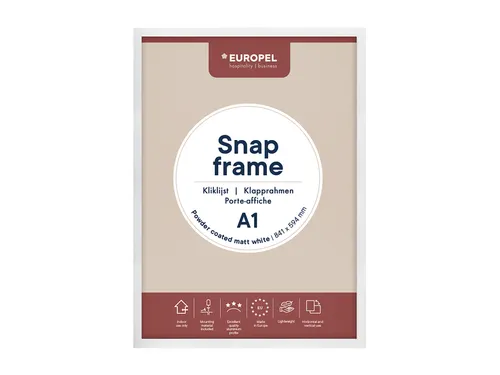 Kliklijst Europel A1 25mm mat wit