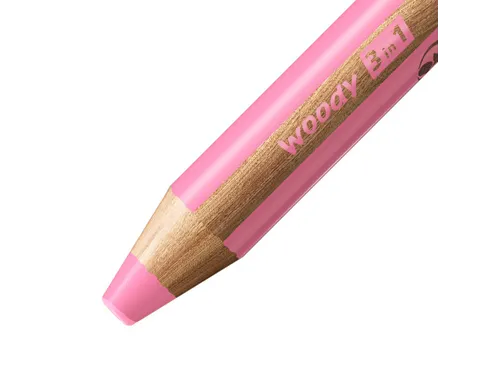 Kleurpotloden STABILO 880 woody 3 in 1 multitalent roze