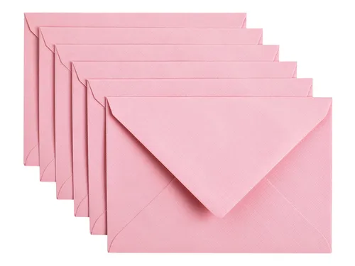 Envelop Papicolor C6 114x162mm babyroze pak à 6 stuks
