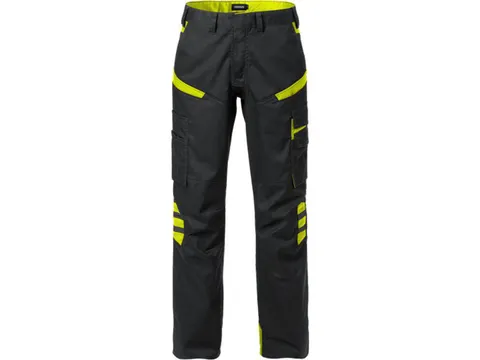 Fristads 2554 STFP dames P/COT werkbroek, zwart/fluo geel, maat 42, pe