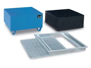 Opvangbak 4x 200l Opvangvol. 218l Pe-Element 253x2412x812mm Ral 5012 - 1