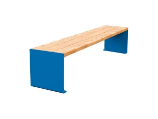 zitbank,B 1800mm,3latten,hout-zitting licht eikenhout,zitting H 450mm - 2