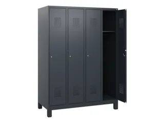 schoollocker,HxBxD 1630x1200x500mm,4vak,vak B 300mm,cil.-slot,voeten - 1