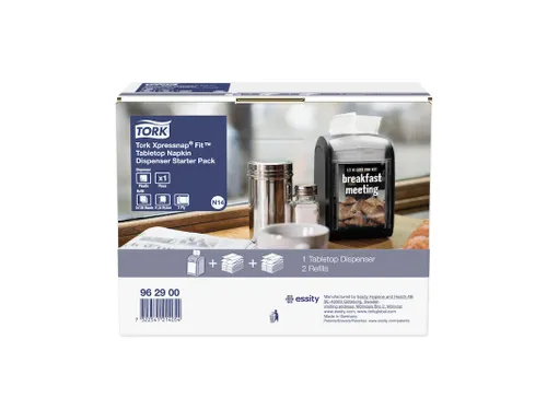 Tork 962900 Startpakket Xpressnap Fit Tabletop Dispenser N14 Zwart
