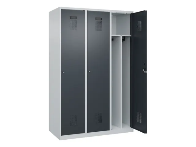 locker voor scheiding van kleding,HxBxD 1850x1200x500mm,3vak