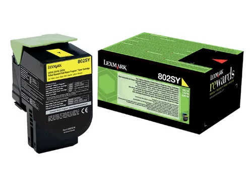 Tonercartridge Lexmark 80C2SY0 prebate geel