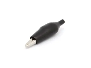 Geisoleerde Krokodillenklemmen Met Huls 44mm - Zwart - 2