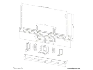 Neomounts AV2-500BL Videobar kit - 43-110 inch - max 10 kg - VESA 200x - 5