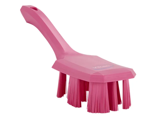 UST 4179-1 afwasborstel roze harde vezels korte steel 70x260mm