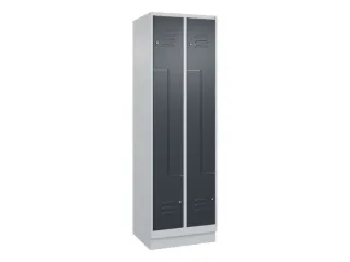 Z-garderobekast,HxBxD 1950x600x500mm,vak B 150/300mm,cil.-slot,sokkel - 1