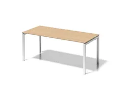 bureau HxBxD 740x1800x800mm blad esdoorn 4-voeten verkeerswit