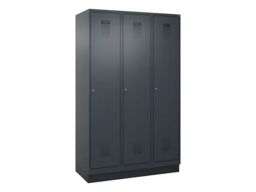 locker,HxBxD 1950x1200x500mm,3vak,vak B 400mm,cil.-slot,sokkel