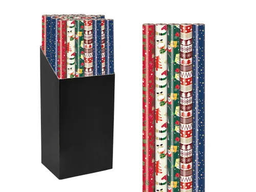Geschenkpapier Kerst Mix 70cmx2m assorti