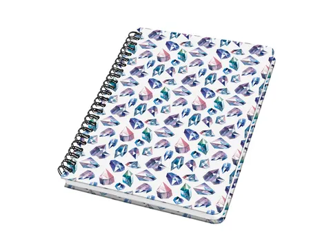 Notitieboek Jolie A5 spir. FAIRY GEMS punt-gelijnd 120pag 100gr HC