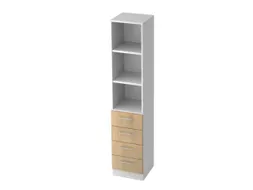 combikast,HxBxD 2004x406x420mm,3ordnerhoogte stelling,4lade(n)