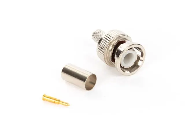 BNC Mannelijk RG59/U, 3 Delen Krimptype